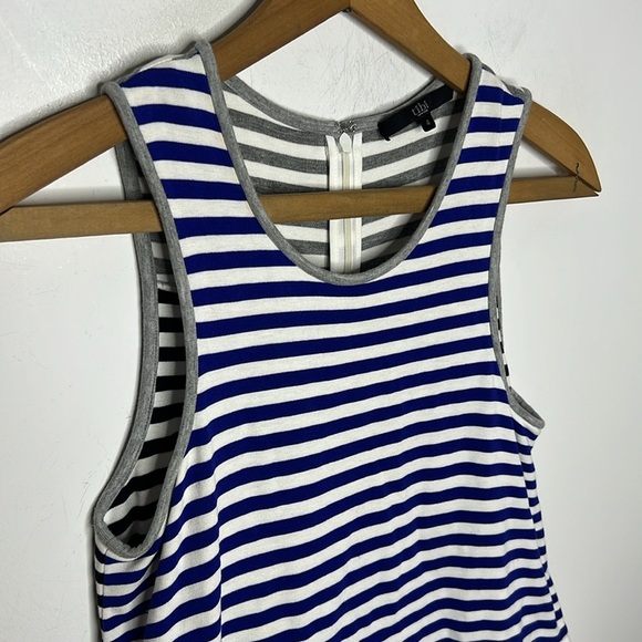TIBI New York Peplum Striped Nautical Beachy Resort wear Tank Top - Picture 4 of 12